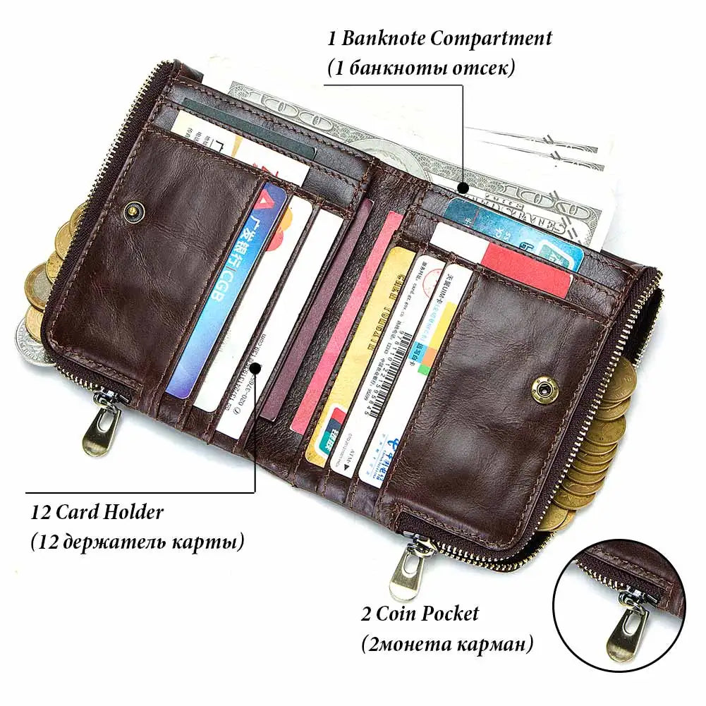 Genuine Leather Blocking Men's Wallet