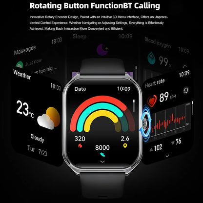 Ultra Slim Smart Watch 1.96" AMOLED 360*360 HD Pixel Display