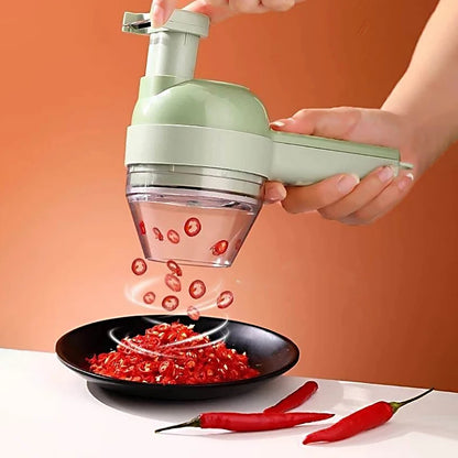 5-in-1 Electric Vegetable Cutter, Portable and Rechargeable