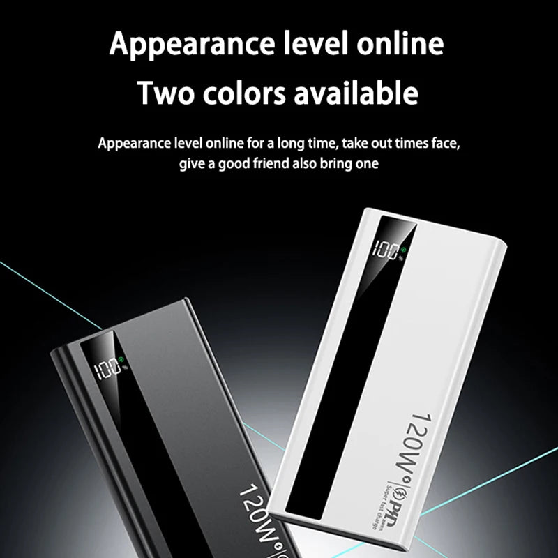 500000mAh 120W Power Bank Portable Power Bank With LED Digital Display