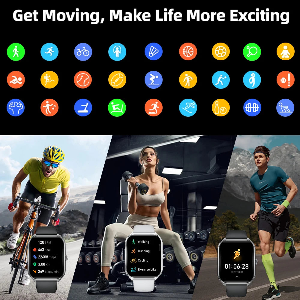 Ultra Slim Smart Watch 1.96" AMOLED 360*360 HD Pixel Display