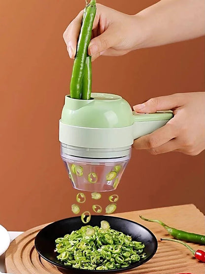 5-in-1 Electric Vegetable Cutter, Portable and Rechargeable