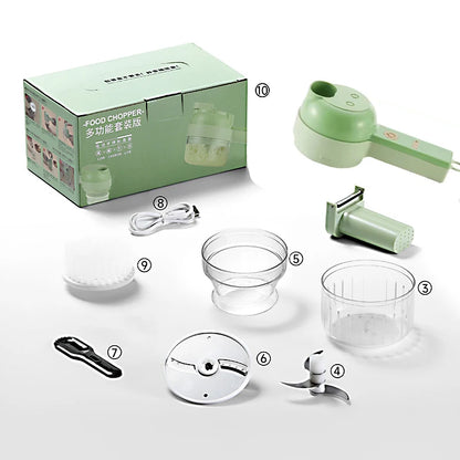 5-in-1 Electric Vegetable Cutter, Portable and Rechargeable