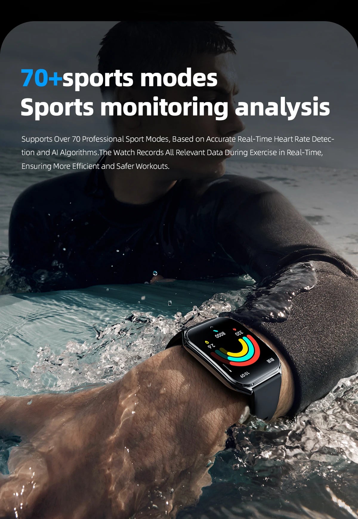 Ultra Slim Smart Watch 1.96" AMOLED 360*360 HD Pixel Display