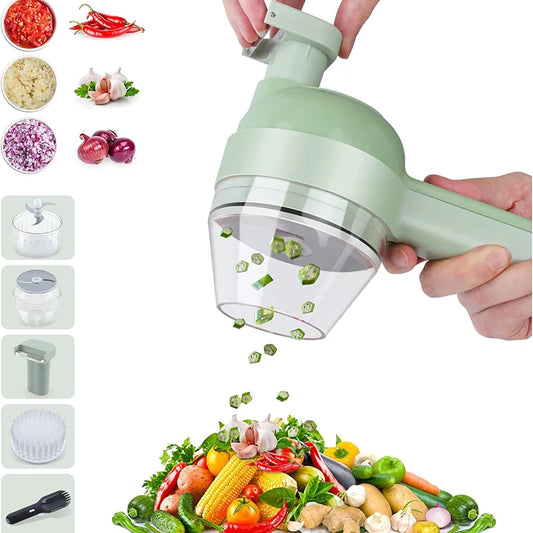 5-in-1 Electric Vegetable Cutter, Portable and Rechargeable