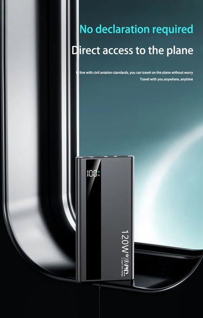 500000mAh 120W Power Bank Portable Power Bank With LED Digital Display