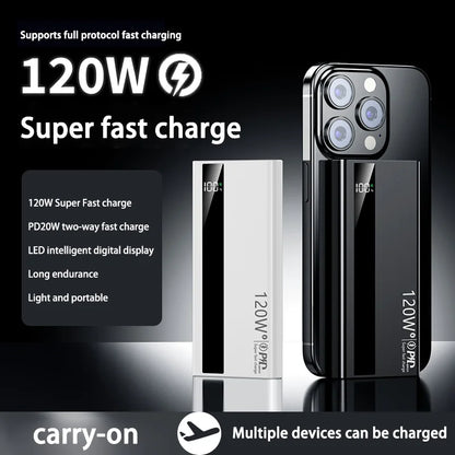 500000mAh 120W Power Bank Portable Power Bank With LED Digital Display