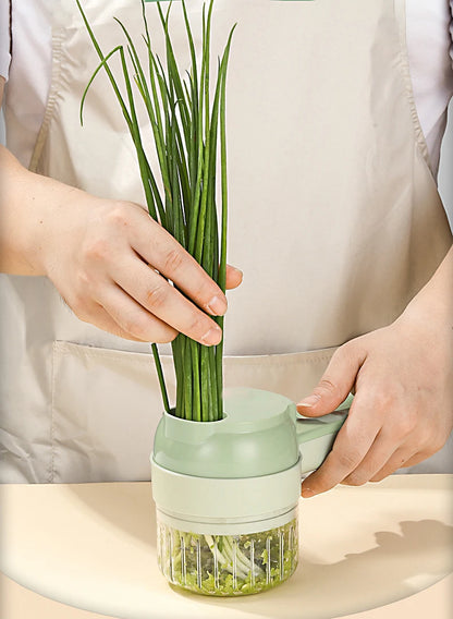5-in-1 Electric Vegetable Cutter, Portable and Rechargeable