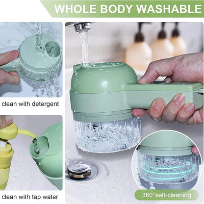 5-in-1 Electric Vegetable Cutter, Portable and Rechargeable