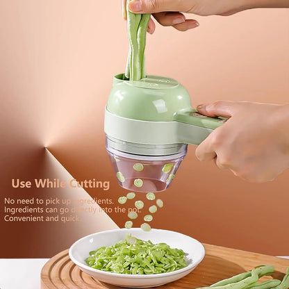 5-in-1 Electric Vegetable Cutter, Portable and Rechargeable