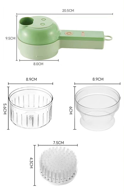 5-in-1 Electric Vegetable Cutter, Portable and Rechargeable